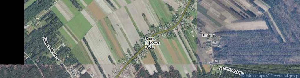Zdjęcie satelitarne Stara Dębowa Wola ul.